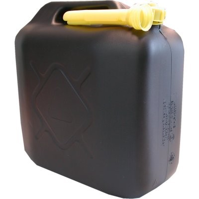 Benzinecan kunststof 20ltr Zwart of rood UN-gekeurd